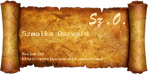 Szmolka Oszvald névjegykártya